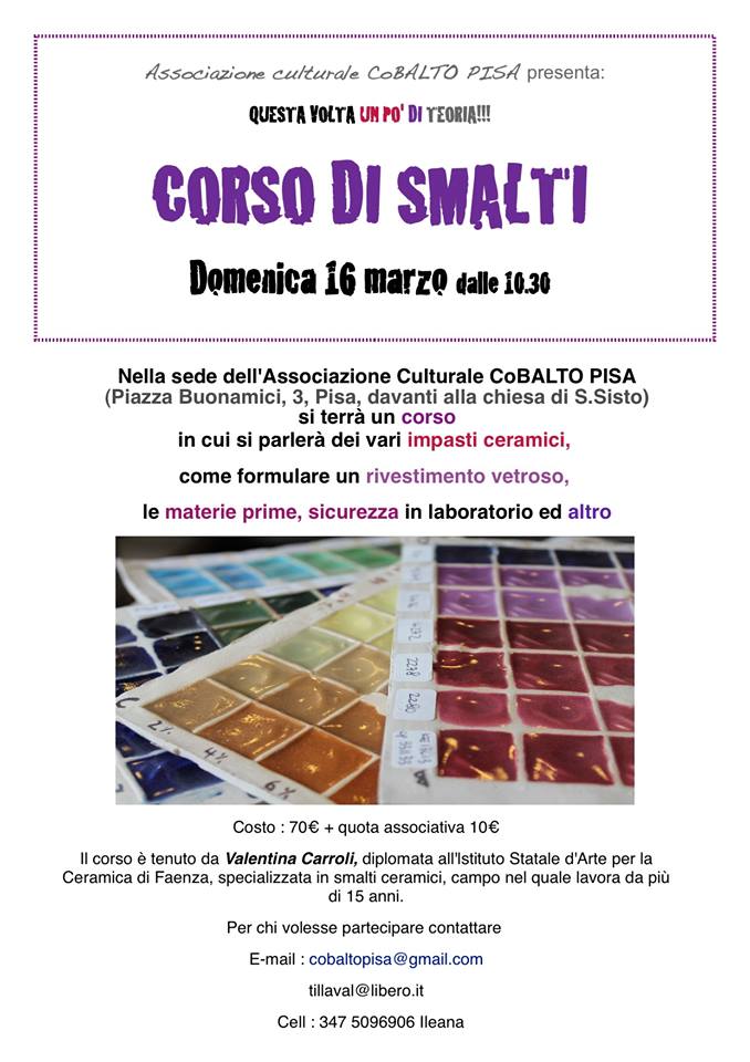 Corso smalti Pisa 16 marzo 14