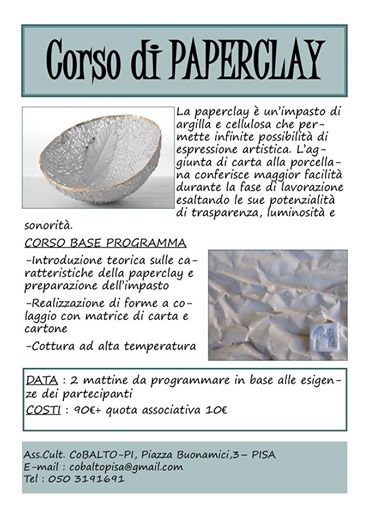 Corso Paper Clay Pisa