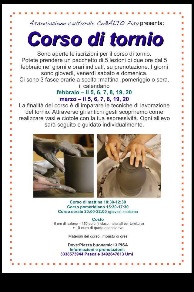 corso tornio febbraio marzo 15 pisa